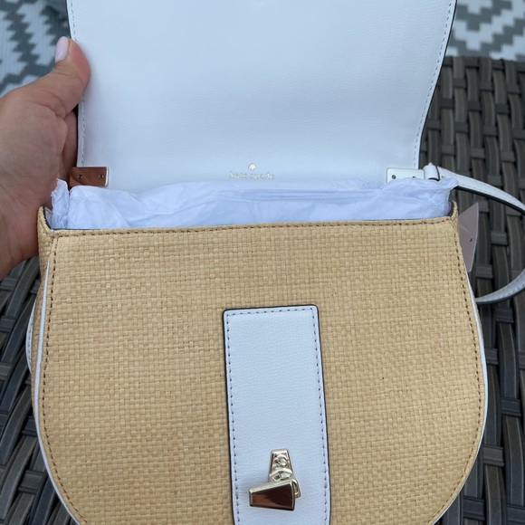 Kate Spade Robyn Medium Chain Straw Saddle Bag - Picture 6 of 6